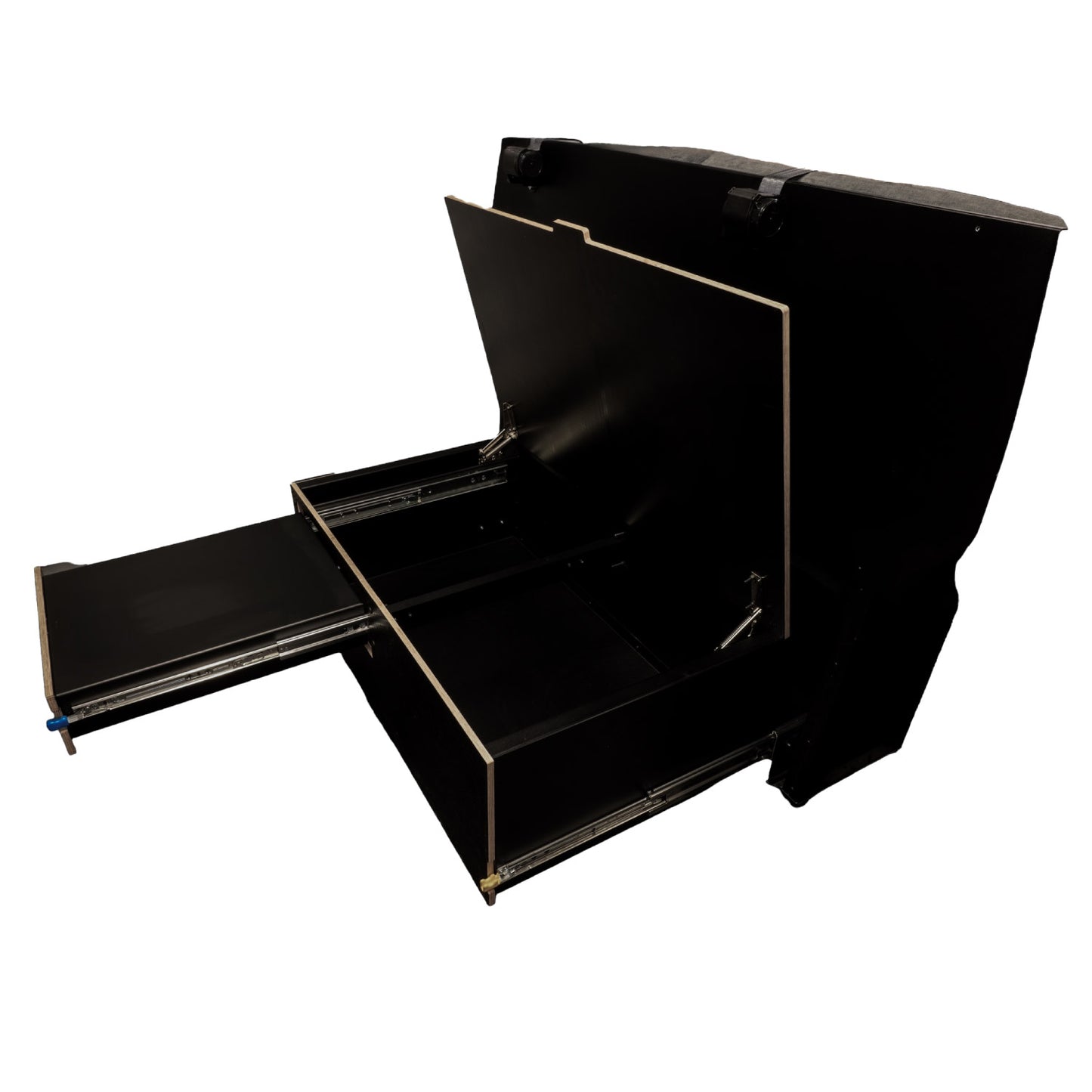 Rear Pull-Out Drawer Storage System